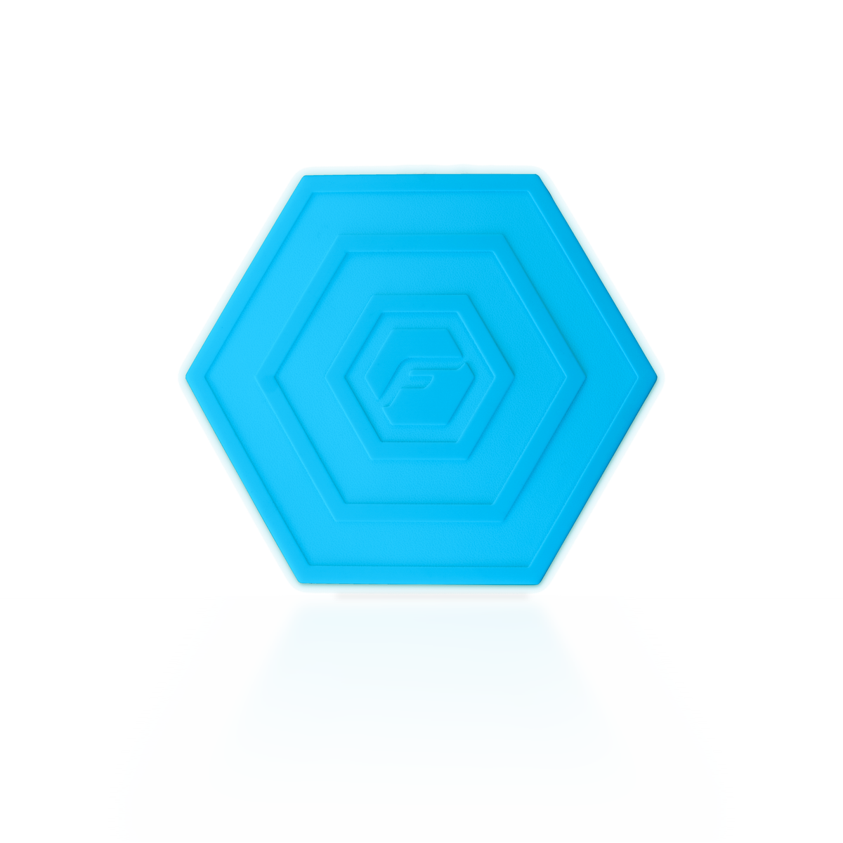 Blue Flabocce flab: one soft hexagon disc for flat bocce