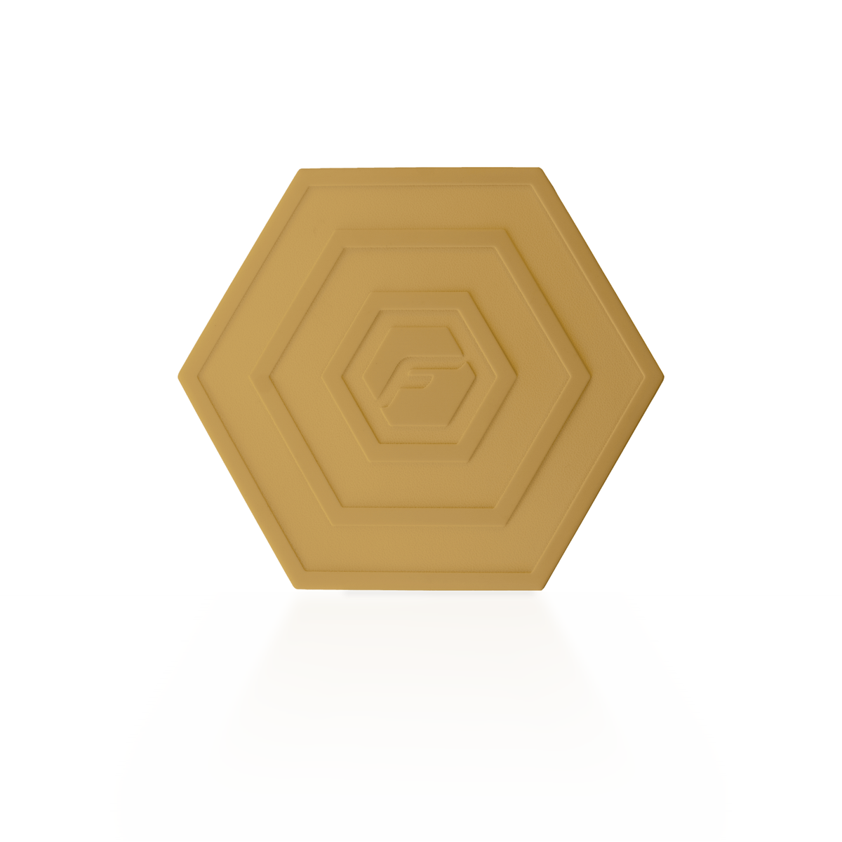 Gold Flabocce flab: one soft hexagon disc for flat bocce