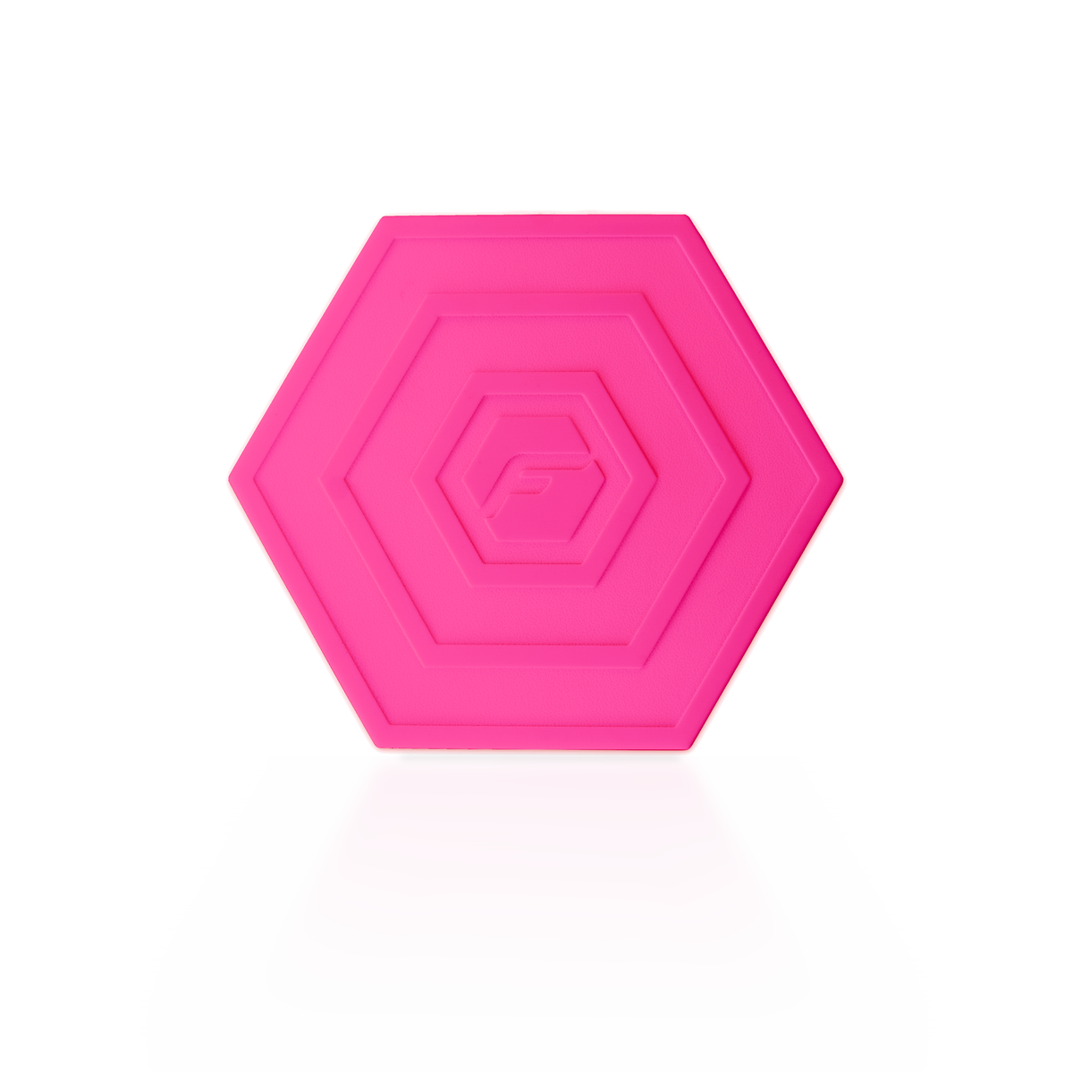 Hot Pink Flabocce flab: one soft hexagon disc for flat bocce