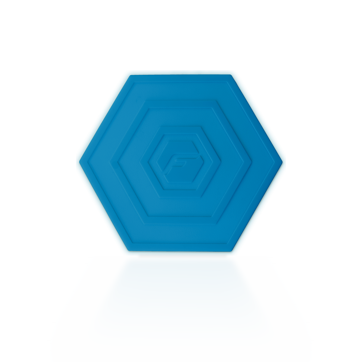 Lake Blue Flabocce flab: one soft hexagon disc for flat bocce