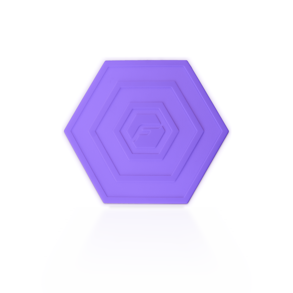 Lavender Flabocce flab: one soft hexagon disc for flat bocce