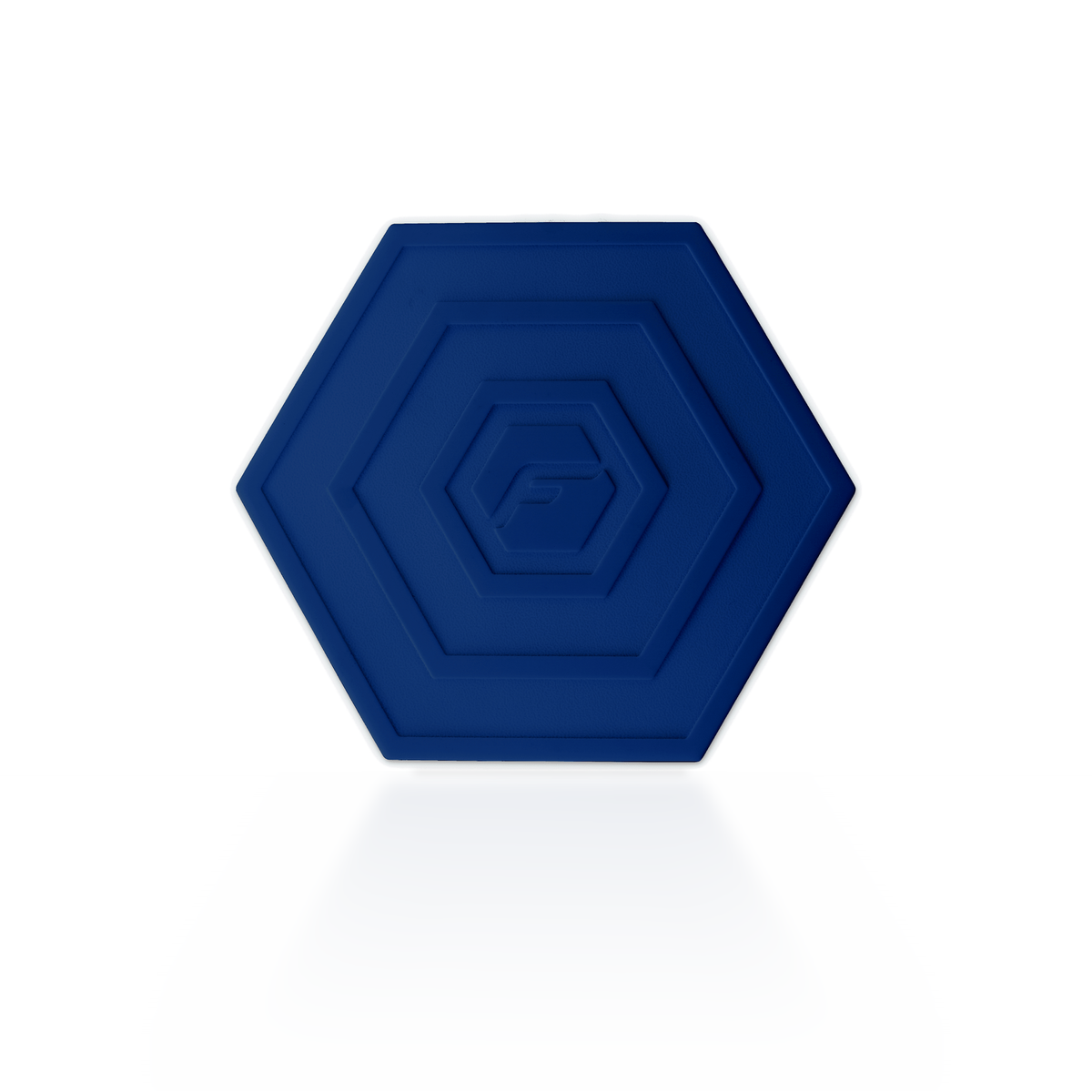 Navy Blue Flabocce flab: one soft hexagon disc for flat bocce