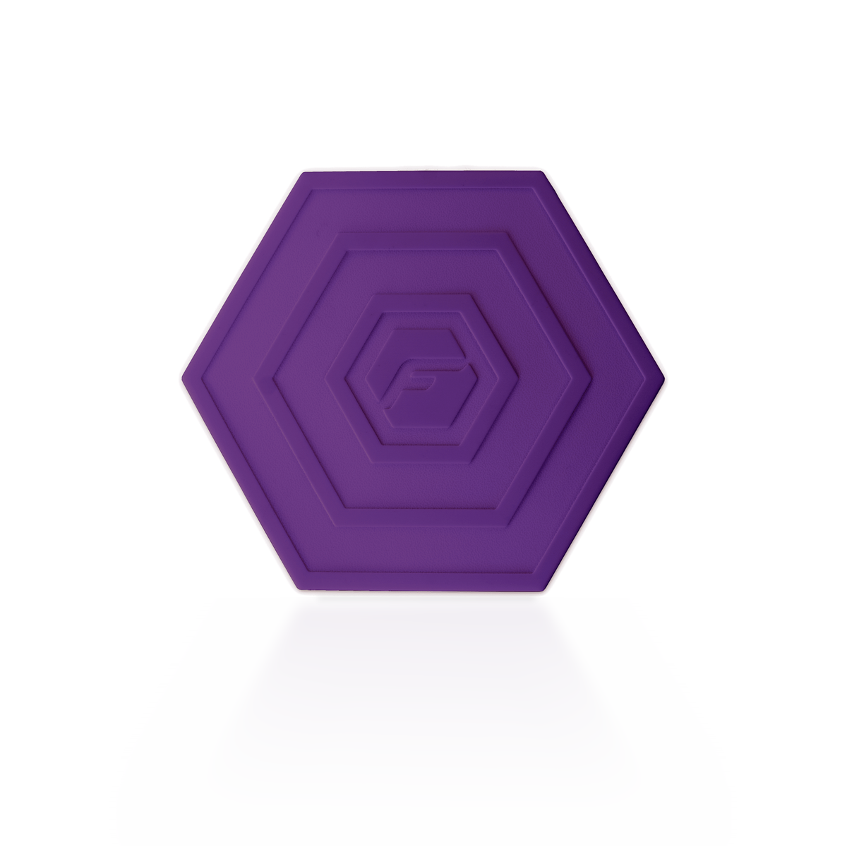 Dark Purple Flabocce flab: one soft hexagon disc for flat bocce