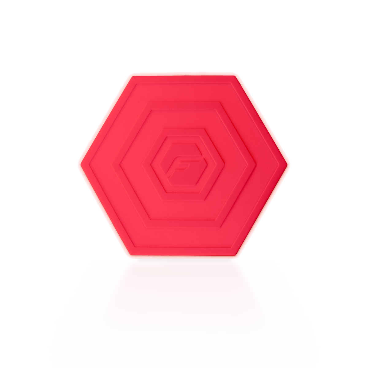 Red Flabocce flab: one soft hexagon disc for flat bocce