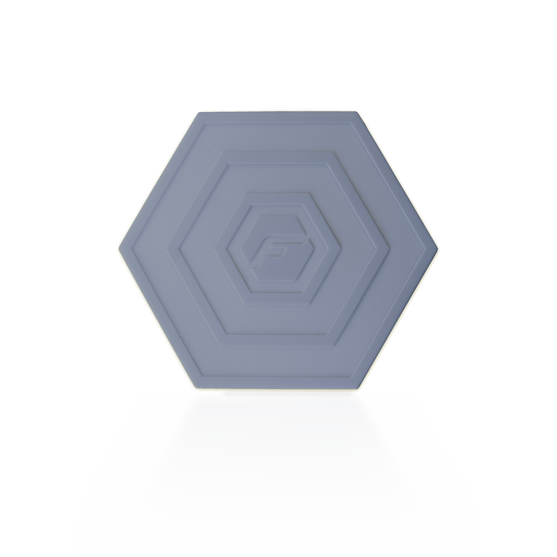 Silver Flabocce flab: one soft hexagon disc for flat bocce